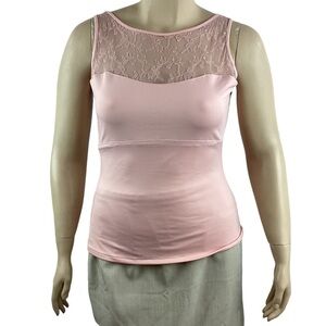 Spanx Hide & Sleek Lace Shaper Top Size 1X Pink